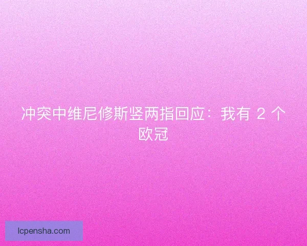 冲突中维尼修斯竖两指回应：我有 2 个欧冠