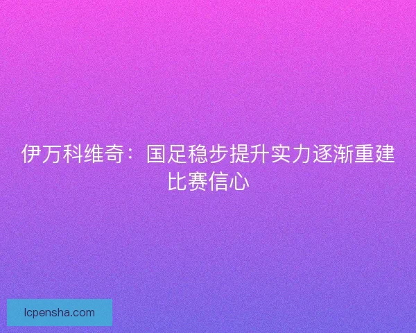 伊万科维奇：国足稳步提升实力逐渐重建比赛信心